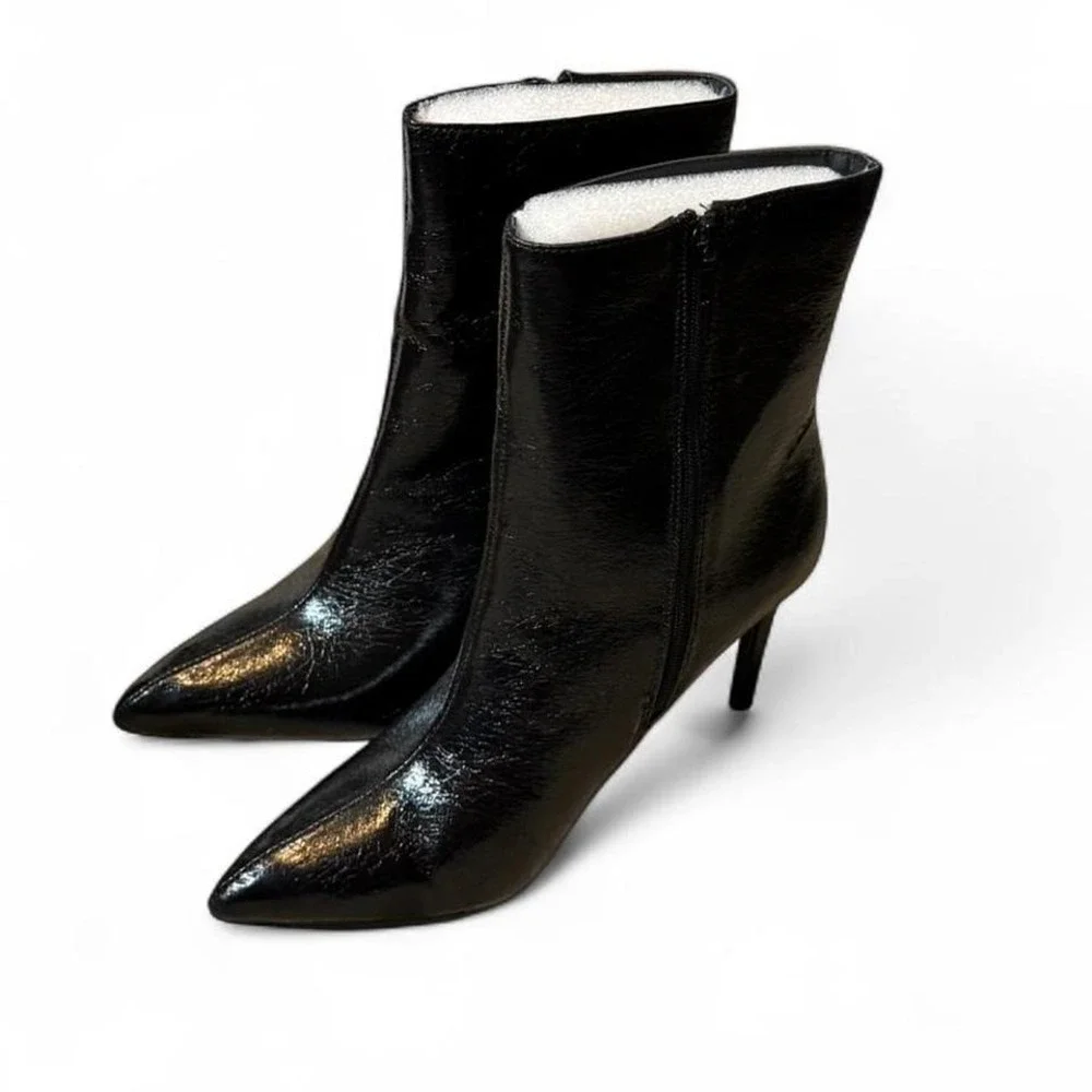 MIA Faux Leather Pointed‎ Toe Stilletto Ankle Boots